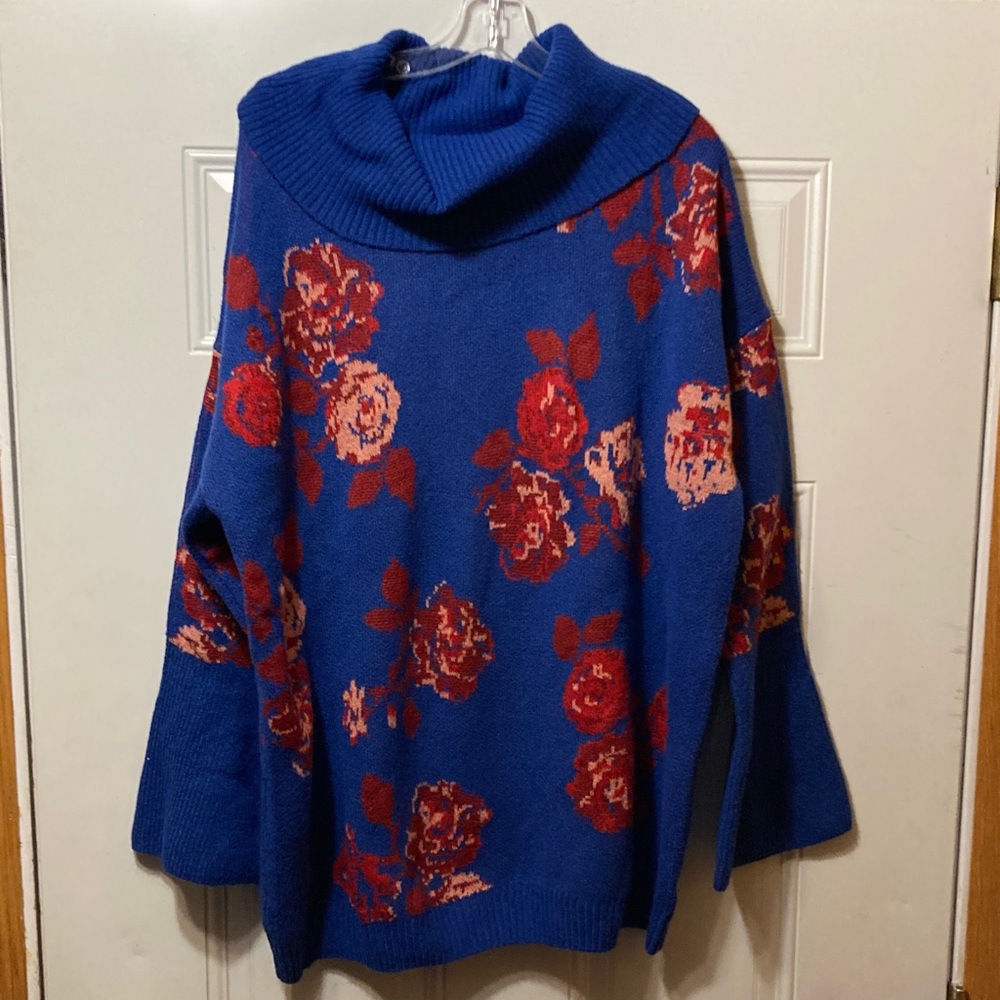 Pioneer Woman Floral Blue‎ Sweater XXL